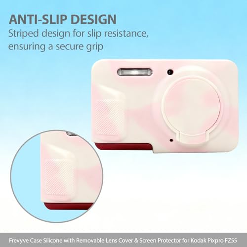 Funda de silicona para cámara Kodak PIXPRO FZ55 rosa miniatura 6