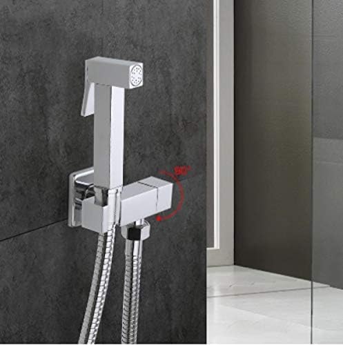 Robinet d'angle bidet eau froide en laiton massif avec douchette à main WC