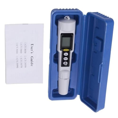JoyousMall Medidor digital de salinidad para piscina, probador de agua salada con temperatura, analizador portátil tipo bolígrafo 0-999 mg/l ATC pantalla LCD