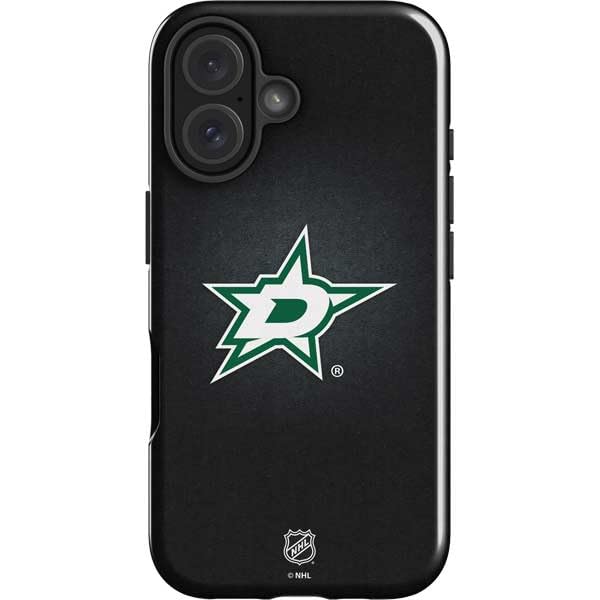 Skinit Impact Phone Case Compatible with iPhone 16 Plus - Officially Licensed NHL Dallas Stars Black Background Design