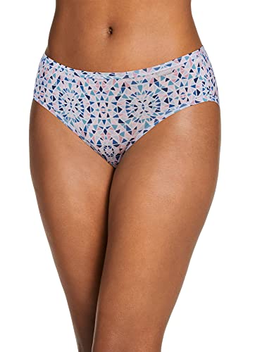 Image of Jockey Women's Underwear Supersoft Bikini - 3 Pack, Coral Mist /Kaleidoscope Prism /Aged Indigo, 10