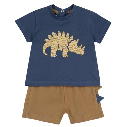 Chicco, Completo Neonato con T-shirt e Pantaloncini in Morbido Tessuto,