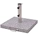 Produktbild vidaXL Schirmständer Sonnenschirmständer Sonnenschirmhalter 2 Adapter für Mastdurchmesser 38 und 48 mm Polierter Granit und Edelstahl 45cm 29kg