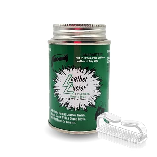 Skin Revolution Leather Luster Patent Leather Polish, Cleaner & Conditioner | Made in the USA, 4oz, Black Polish