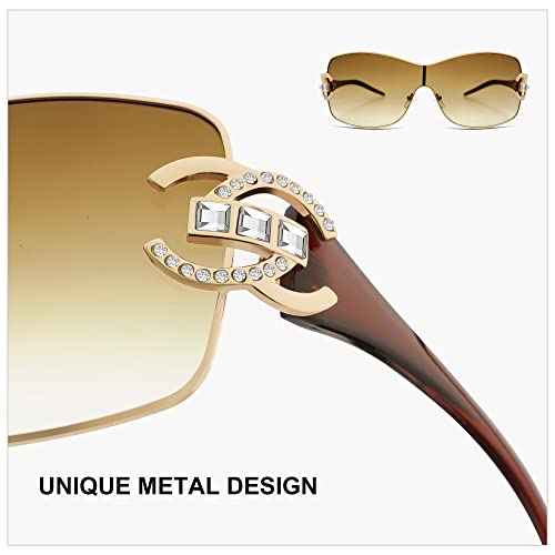 Allarallvr Oversized Wrap Around Sunglasses For Women 90S Retro Trendy Y2K Classical Vintage Sun Glasses Ar82160 #TOP3