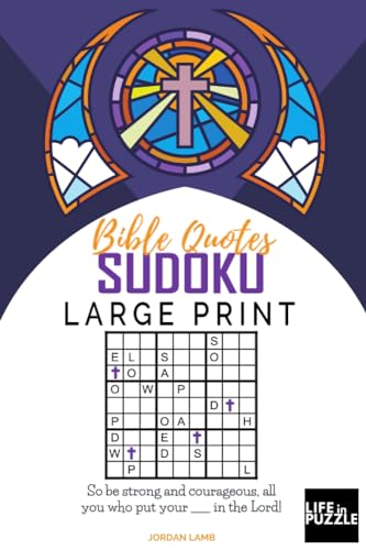 Bible Quotes Sudoku Large Print: Inspirational Activity Book For Christians