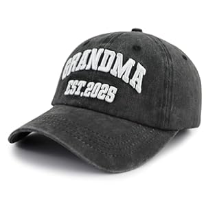 2pcs grandpa and grandma est 2024 2025 hat for men women funny adjustable embroidered cotton new grandparents baseball cap  urban country home decor