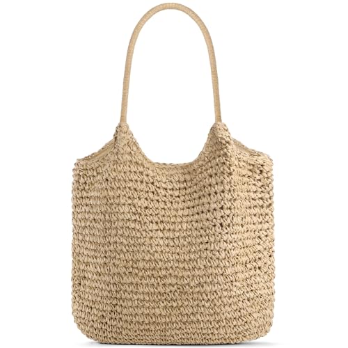 NEWROGENG Straw Purses for Women 2026, Large Beach Bag Summer Woven Tote Bag with Tassels Beach Tote for Vacation