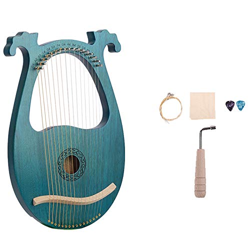 TOOGOO Lyre Harp, 16 String Mahogany Body String Instrument Body Instrument with Tuning Wrench and Spare Strings