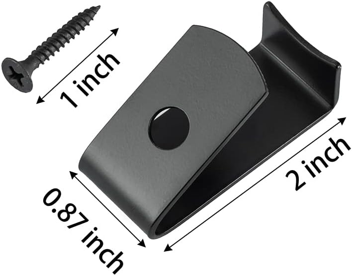 HOOUU Pack of 30 Hard Steel Flower Pot Clips Plant Holders Plant Pot Latch Klips for 5 Inchto 8 Inch Terra Cotta Pots Garden Decorate Plant Hanger (Black), 5.2x2.2cm