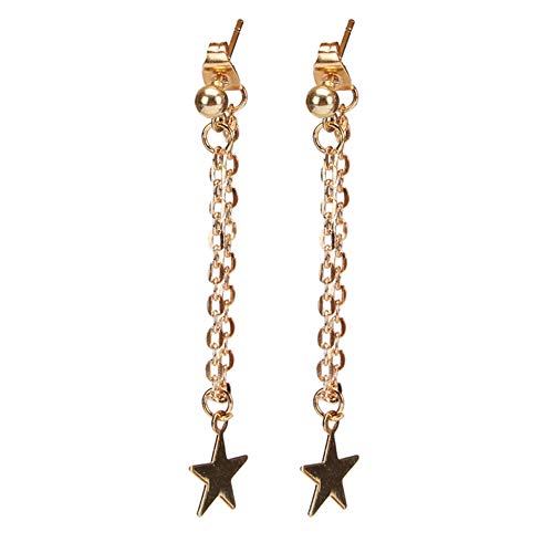 Ellepigy Paire de Boucles d'oreilles Pendantes avec Pentagramme Gothique