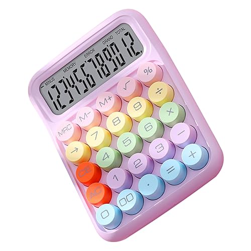 Akozon Calculadora de Teclado Mecánico Colorida - Calculadora de Escritorio Electrónica Innovadora para el Hogar, la Escuela y la Oficina - Experiencia de Escritura Mejorada con Funciones