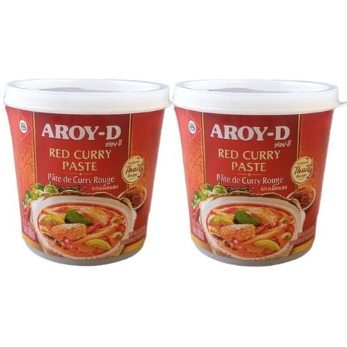 Pasta de Curry Rojo Tailandesa Aroy-D 400 gr. Pack de 2 unidades