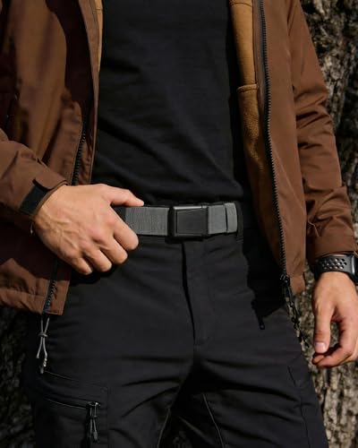 Image of CHAOREN Tactical Belt Men - 1.5 inch Stretch Work Belt with Zinc Alloy Buckle | Quick Release, Zinc Alloy Buckle, Heavy Duty, Stretchy Nylon, Military, Hiking, EDC, EMT, EMS