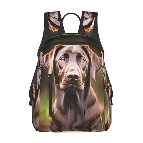 Sac à dos labrador marron pour sorties shopping et trajets boulot