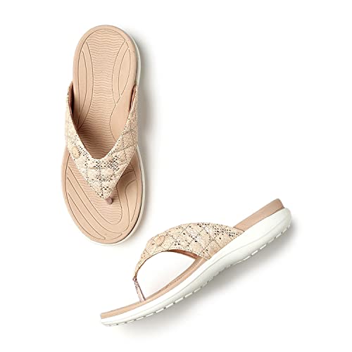 Image of Marc Loire Women's Comfortable Flip Flop Casual T-Strap Flats Slippers