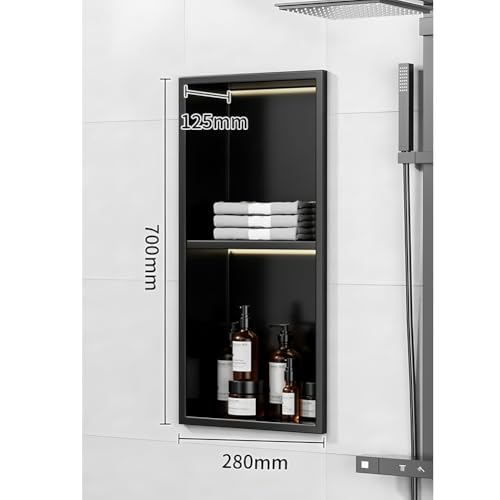 Étagère de douche LED étanche en acier inoxydable pour optimiser le rangement