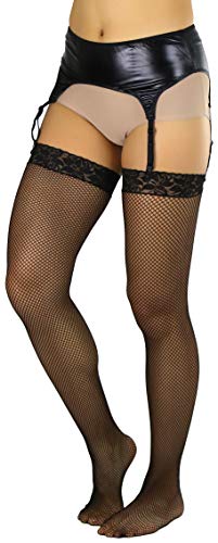 Image of ToBeInStyle Women's Wet Look Garterbelt
