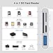 USB C SD Card Reader with USB 3.0 Port & Charging Port, FUHAYA 4-in-1 USB Type C to Micro SD/SD Card Reader OTG Adapter Compatible for iPhone 15/15 Pro/15 Pro Max/15 Plus, Galaxy S24 S23 S22, iPad Pro