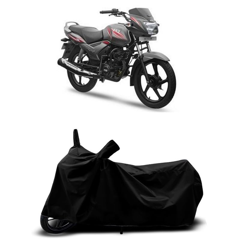 Image of DUFFEL-All Two Wheeler Bike /Scooty Body Cover Used for TVS Star City Plus Heat Protectio /Water Resistance /UV-Rays /Birds Dropping /Scratchproof /Dust Proof /Waterproof All Variants [Black]