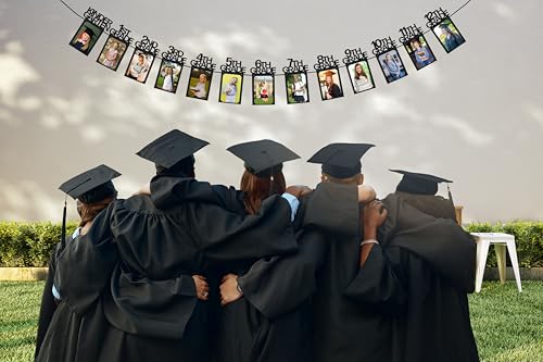 Image of PartyHooman Graduation Photo Banner K-12, Kindergarten to 12th Grade for Middle /Junior, High /Senior Graduation Decorations 2026 | Class of 2026 Party Decorations |Pictures Party Supplies (Pre-strung)