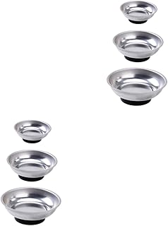 FAVOMOTO 6 Peças Suporte De Bandeja Magnética Bandeja De Ferramentas Bandeja Magnética Para Mecânica Tigela Magnética Bandeja De Peças Magnéticas Montagem Magnética Carrinho De Ferramentas