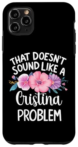 Cristina Personalized Cute Flower Girls Cristina Name スマホケース iPhone 11 Pro Max 用