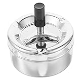 Fonction coupe-vent : empêche cendres d'être emportées par vent, maintient un propre, cendrier de bureau rabattable, cendrier extérieur couvert