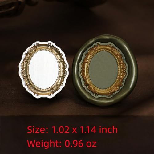 3D Embossed Frame Wax Seal Stamp, ONWINPOR 2Pcs Frame Relief Carving Wax Sealing Stamp Set, Framestamp Head with Wooden Handle, Waxsealing Set for Wedding Invitations, Lettersealing (KS02) by ONWINPOR - Image 4