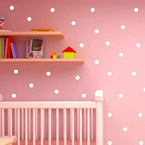 White Dot Stickers Wall Decal Dots, 1Inch 240pcs (Matte White)