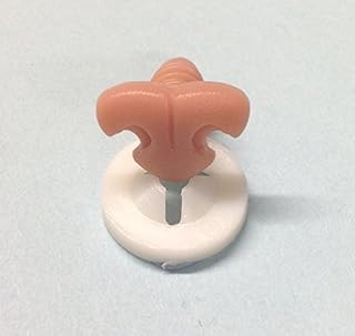 Pack of 5 - Light Brown Cat/Feline Noses 10mm x 7mm Plastic Backs - Teddy Bear & Soft Toy Making Detailed Noses