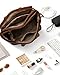 Lifeamar Laptop Tote Bag for Women 15.6 Inch Leather Work Bags, Large Capacity Tote Bag With Large Cup Holder for Women,Vintage Computer Bags for Laptops Nurse Teacher Bag Waterproof Office Briefcase