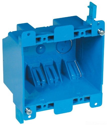 4 Set Switch/Outlet Box B225R-UPC, Old Work, 2 Gang, 3-15/16-Inch Length by 3-1/8-Inch Width by 2-3/4-Inch Depth, Blue, Carlon