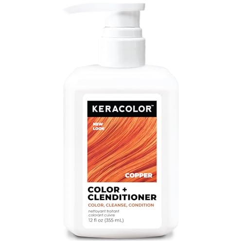 Keracolor Clenditioner COPPER Hair Dye - Semi Permanent Hair Color Depositing Conditioner, 12 Fl....
