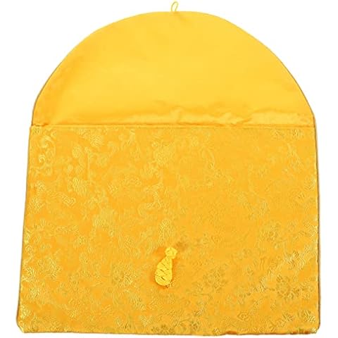 PLAFOPE Brocade Buddhist Scriptures Pouch Embroidered Cloth Bag for Jewelry Small Storage and Sundries Chinese Style Wrapping Supply Delicate Storage Bag Cover