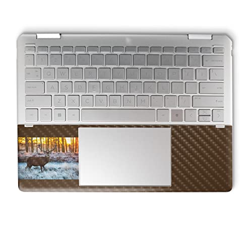 Image of MightySkins Carbon Fiber Skin Compatible with HP Spectre x360 14 inch (2022) Full Wrap Kit - Buck | Protective, Durable Textured Carbon Fiber Finish | Easy to Apply | Made in The USA