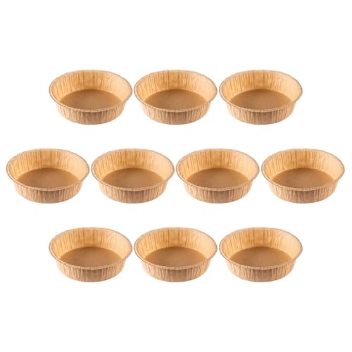 Toyvian Teglie di Carta Rotonde Usa e Getta per Torte da Forno 16 Cm, Set da 10 Pezzi, Tortiere Monouso Antiaderenti per Dolci e Salate, per Cottura Uniforme e Risparmio in Cucina