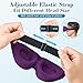 ZGGCD Sleep Mask for Side Sleeper, Light Blocking Sleeping Eye Mask for Women Men, 3D Contoured Cup Night Blindfold, Luxury Eye Cover Eyeshade with Adjustable Strap for Travel, Nap, Purple