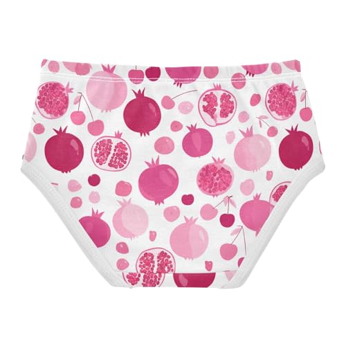 Wusikd Pink Pomegranate Girls' Underwear Cotton Cherry Fruit Girls Briefs Soft Toddler Underwear 2T2