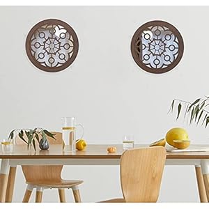 BEARAE Rustic Wall Mirror, Farmhouse Wall Decor, Barn Wood Frame Mirror for Home, Living Room, Kitchen, Bathroom, Renovation, Bedroom, Entryway and More, 11.8" (Pack of 2) BEARAE Rustic Wall Mirror Farmhouse Wall Decor Barn Wood Frame Mirror for Home Living Room Kitchen Bathroom Renovation Bedroom Entryway and More 118 Pack of 2
