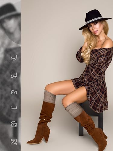 Image of Fourluoo 6 Pairs Women's Lace Knee High Socks with Trim Lolita Lace Boot Socks Long over Knee Stocking for Women
