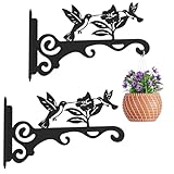 mekpiwu Elegant Bird Pattern Wall Hooks - 10/12/14 Inch Metal Plant Hangers for...