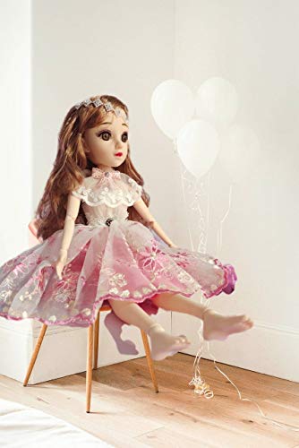 Image of DSR BJD Dolls 50CM Smart Dol Ball Jointed Doll with Music Gift for Girls Best Gift All Festival (50CM) (Light -Red)