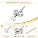 uxcell 100Pcs Stud Earring Posts, 3mm Stainless Steel Flat Pad Ear Pin with Butterfly Earring Backs for Jewelry DIY Making Findings, Silver