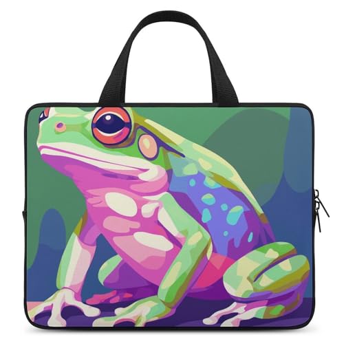 Sac à bandoulière pour ordinateur portable motif grenouille pour homme et femme
