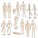 2 Pack 12 Inches Tall Wooden Mannequin Artist Manikin with Stand - Great for Drawing or Desktop Decor （Men and Women/Dad and Mom ）