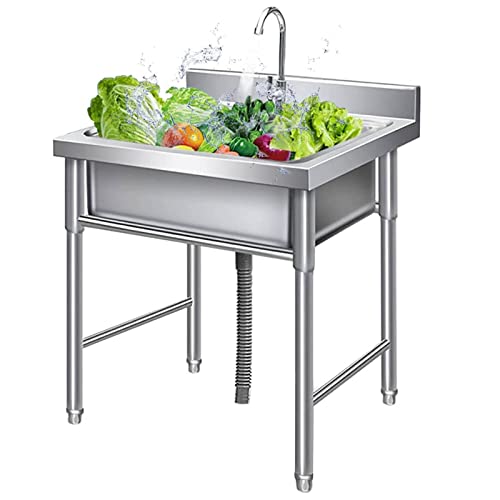 Meuble évier en acier inoxydable 304 autoportant avec cuve de qualité