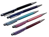 Dealbude24 5X Bunt 2in1 2in1 Stylus Kugelschreiber Touch Pen Eingabe Stift Pen Tablet Glitzer