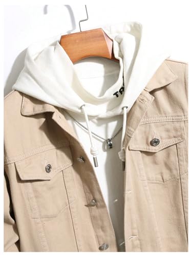 SOLY HUX Men's Button Front Denim Jacket Collared Long Sleeve Casual Jean Jackets with Pockets3