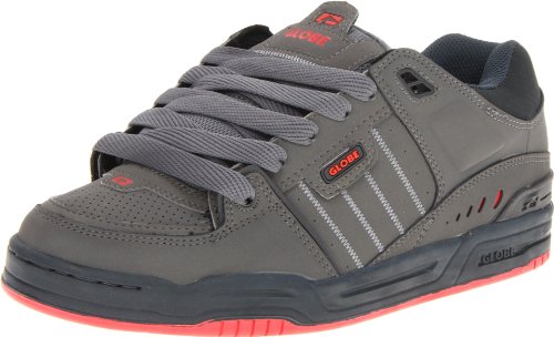 Image of Globe Mens Fusion Skate Shoes, Charcoal /Night Red, 14 M US